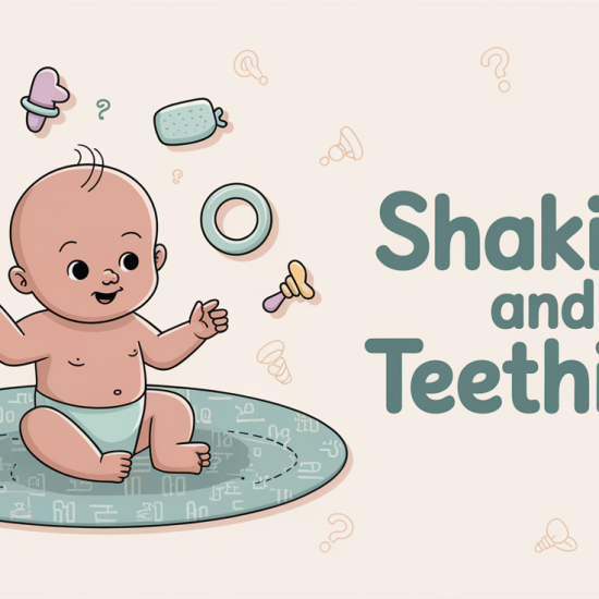 baby shaking head side to side teething