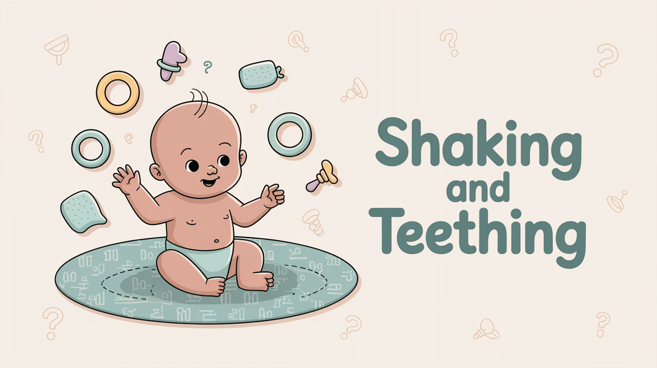 baby shaking head side to side teething