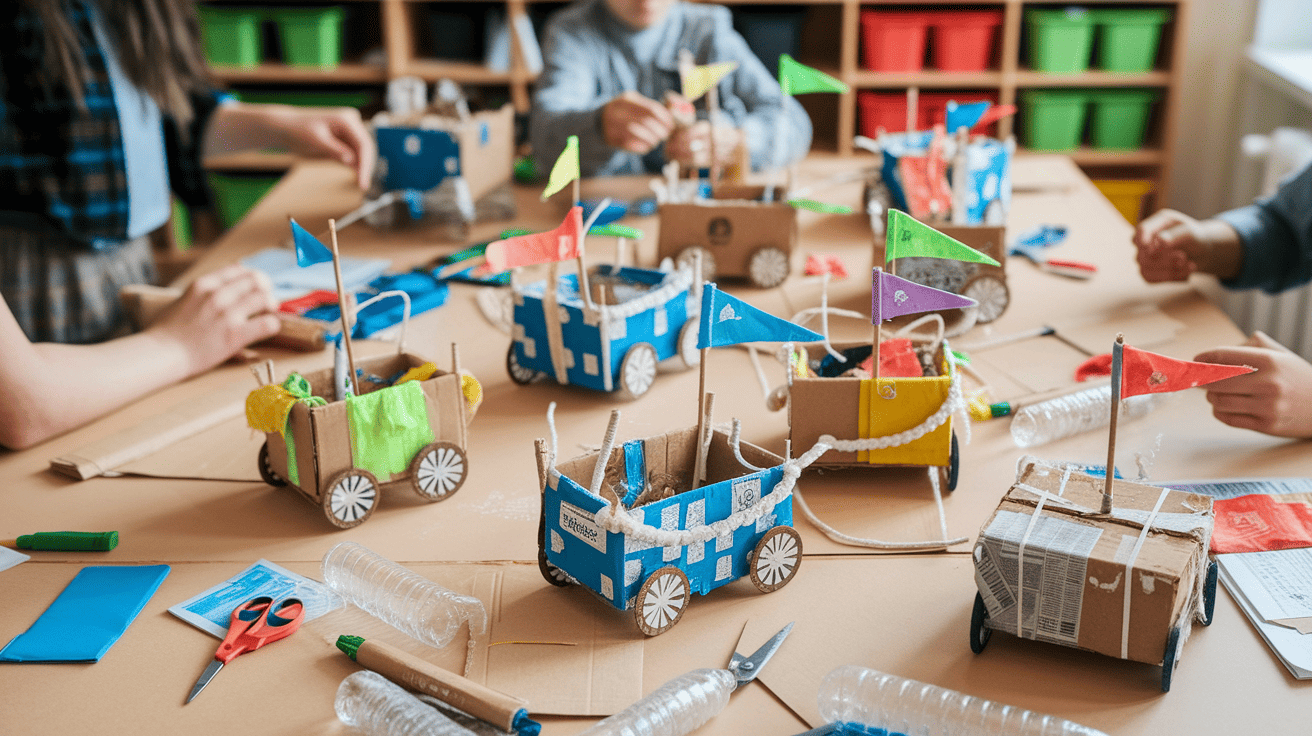 Mini_Macys_Parade_Float_using_Recycled_Materials_and_String