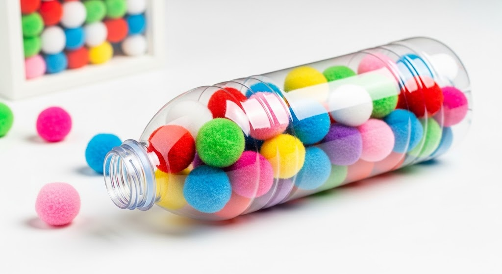 Pom-Poms_in_a_Plastic_Bottle